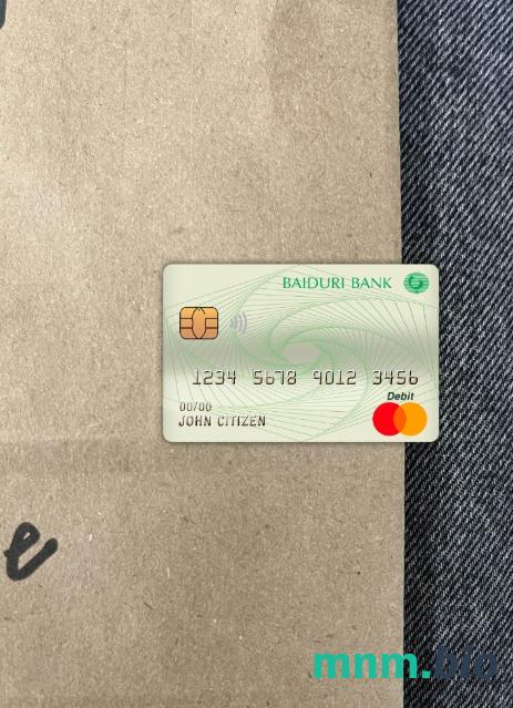 Brunei Baiduri bank master obciążyć card wygląd fotograficzny skan PSD + zdjęcie